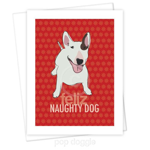 Bull Terrier Christmas Card