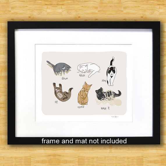 Cat Art Print - Cats Being Cats