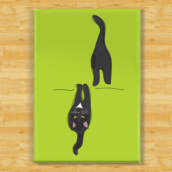 Cat Magnet - Clean/Dirty Dishwasher - Black Cat