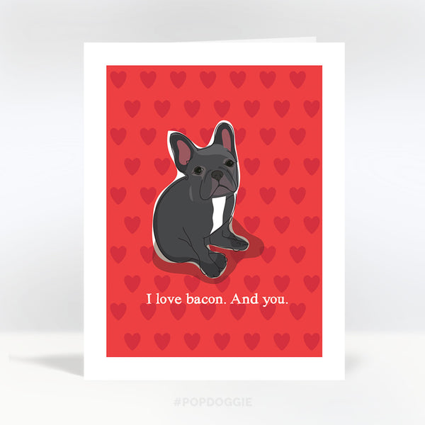 French Bulldog Valentines Day Card
