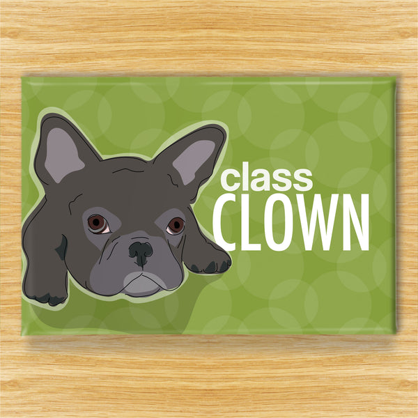 French Bulldog Magnet - Class Clown - Black Frenchie