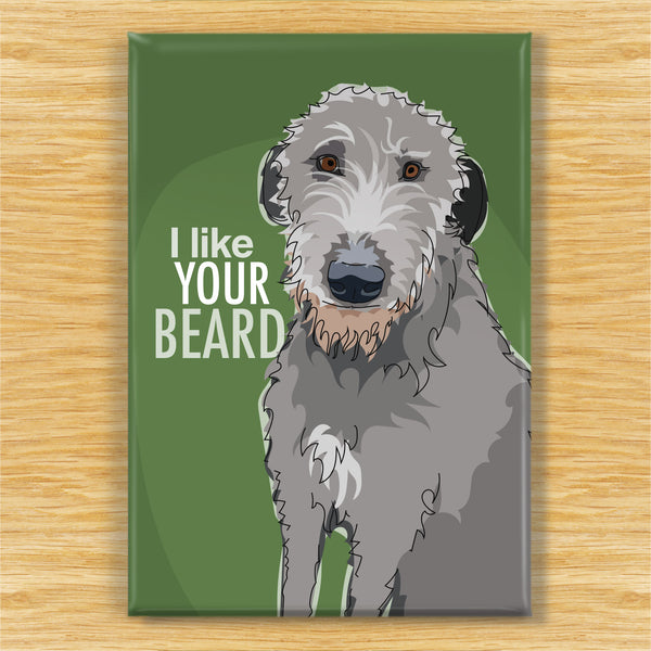 Deerhound Magnet - I Like Your Beard