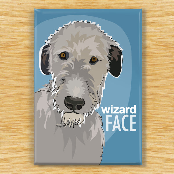 Irish Wolfhound Magnet - Wizard Face