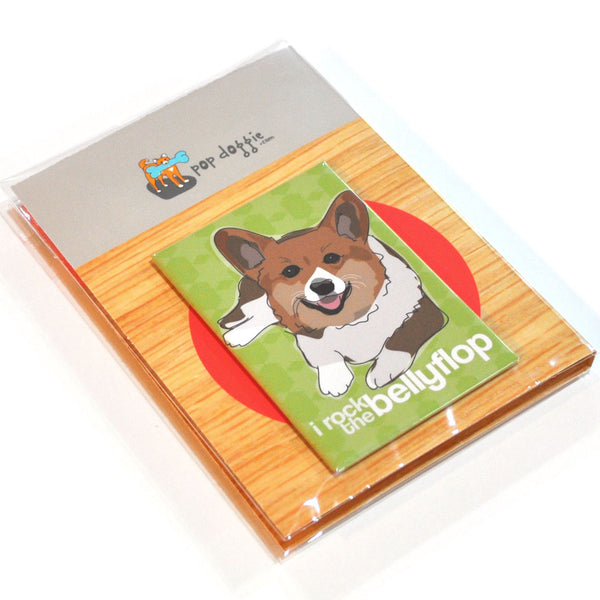 Corgi Dog Magnet Four Pack - Red