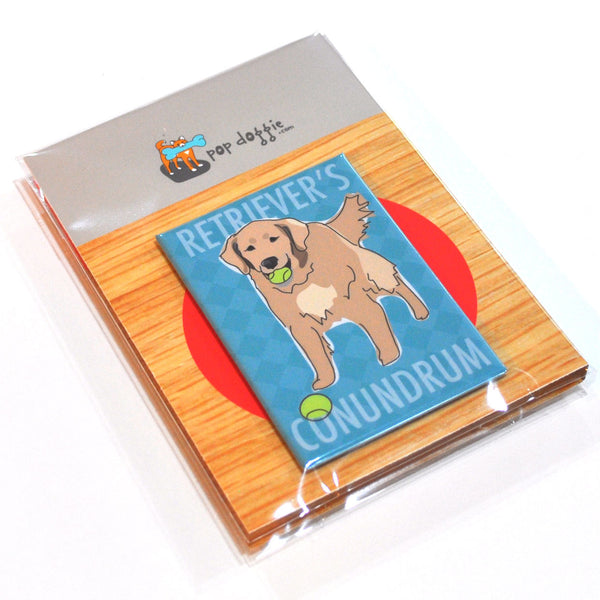 Golden Retriever Dog Magnet Four Pack