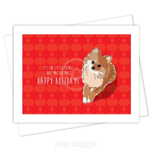 Pomeranian Christmas Card