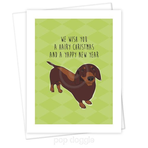 Dachshund Christmas Card