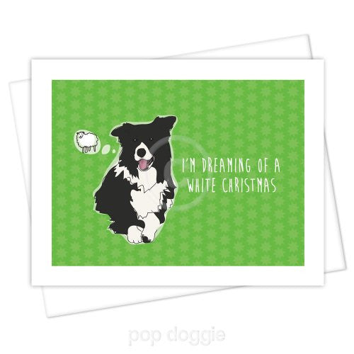 Border Collie Christmas Card