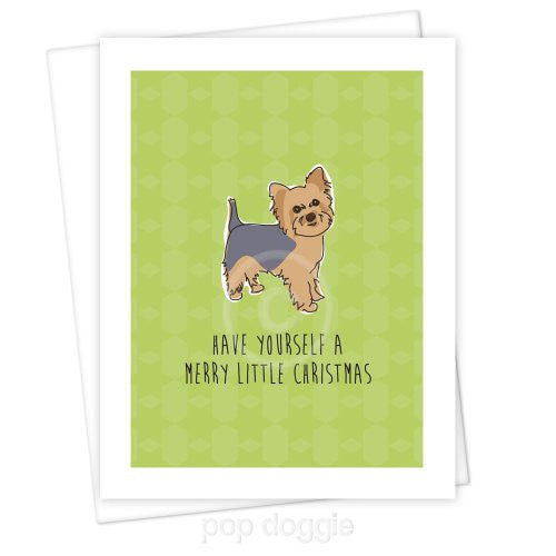 Yorkie Christmas Card