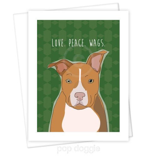 Pit Bull Christmas Card