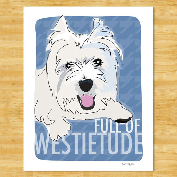 Westie Art Print Westietude Pop Doggie - Main Image