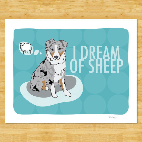 Australian Shepherd Art Print
