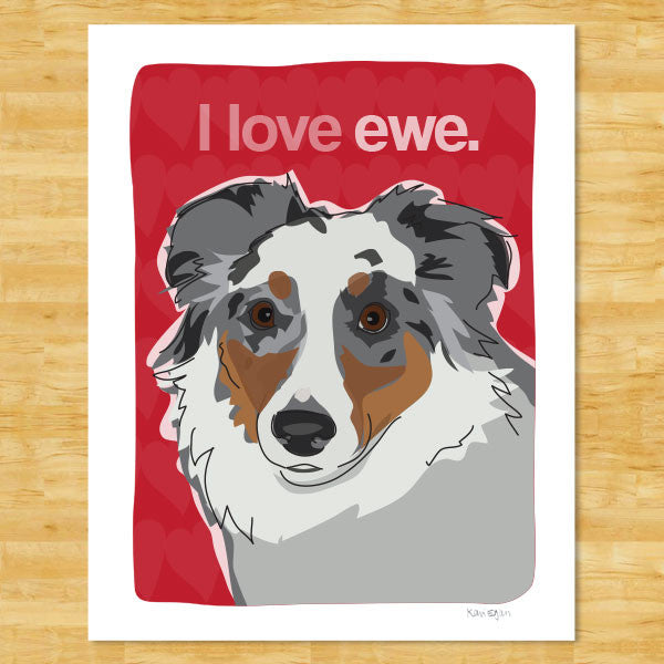 Australian Shepherd Art Print