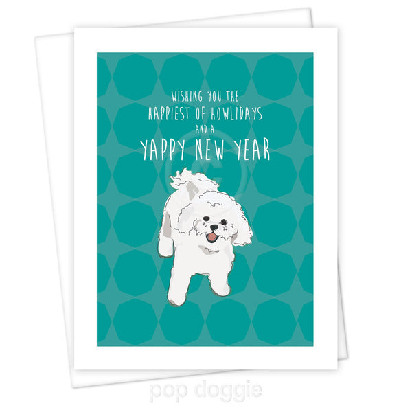 Bichon Frise Christmas Card 