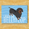 Black Dachshund Bellyflop Magnet