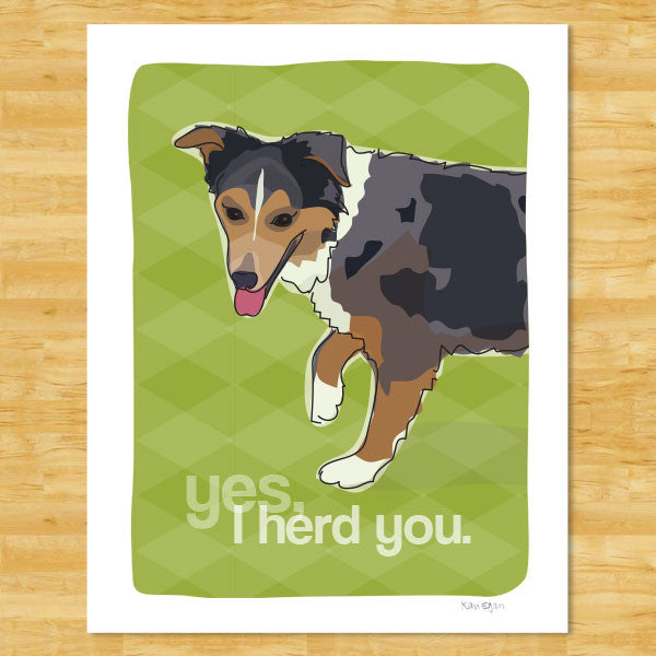 Australian Shepherd Art Print