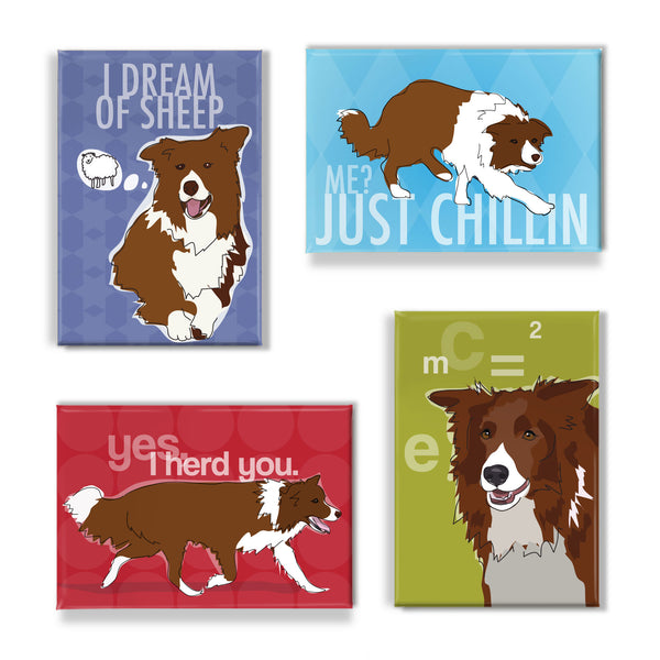 Brown Red Border Collie Gift Set