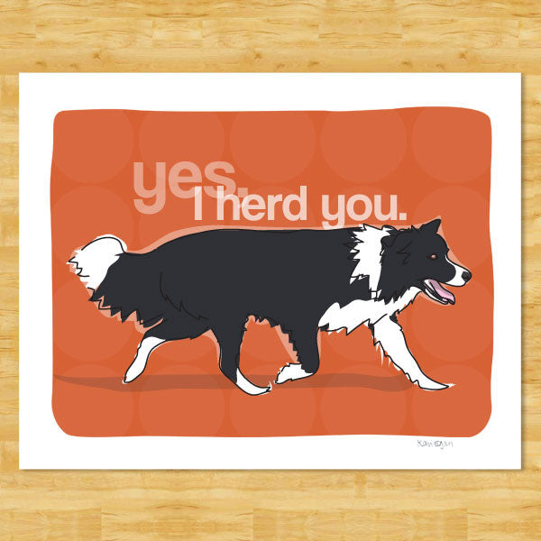 Border Collie Art Print