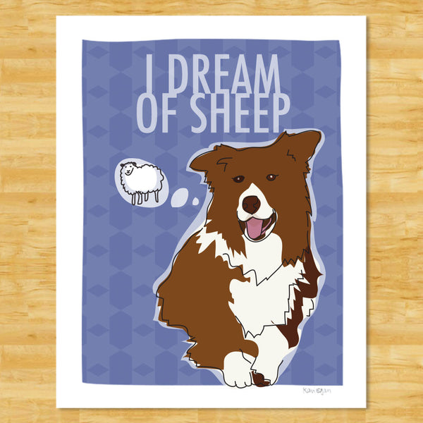 Border Collie Art Print 