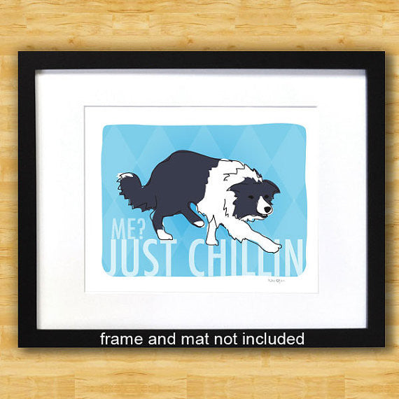 Border Collie Art Print - Just Chillin