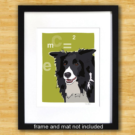 Border Collie Art Print - Einstein