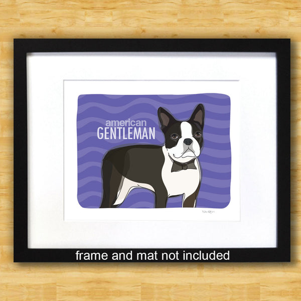 Boston Terrier Art Print - American Gentleman