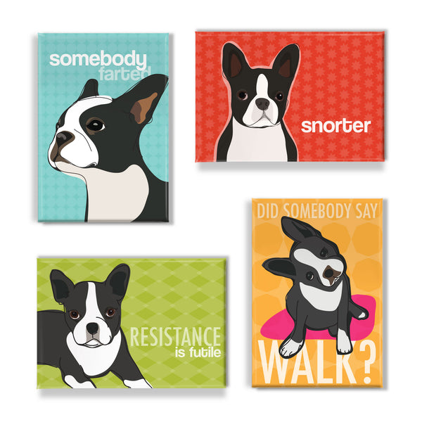 Boston Terrier Magnet Gift Set