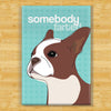 Brown/Red Boston Terrier Magnet - Farted