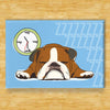 Bulldog Magnet - Brown and White