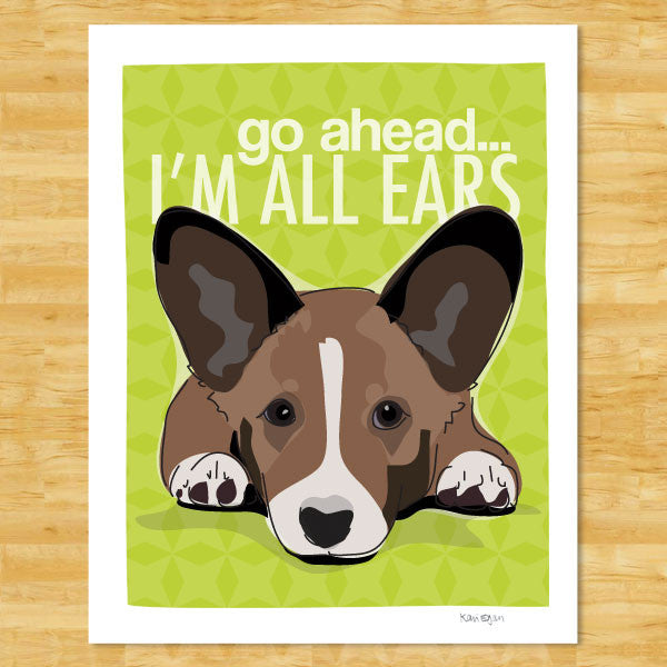 Cardigan Corgi Art Print