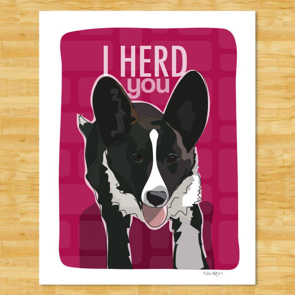 Cardigan Corgi Art Print