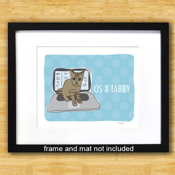 Cat Art Print - OS X Tabby