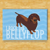 Chocolate Dachshund Bellyflop Magnet