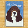 Chocolate and White Cocker Spaniel Magnet