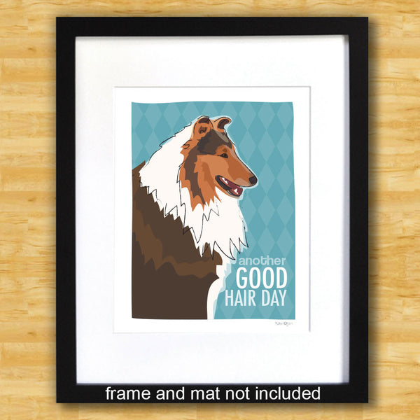 Collie Art Print - Another Good Hair Day