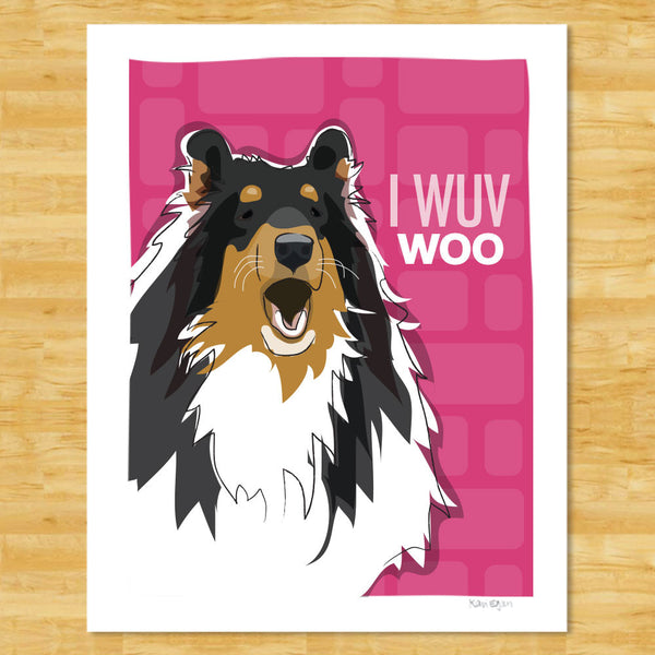 Collie Art Print 