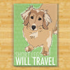 Longhaired Dachshund Magnet
