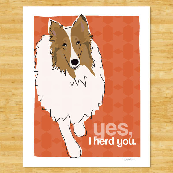 Collie Art Print