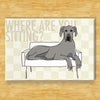 Blue Great Dane Magnet