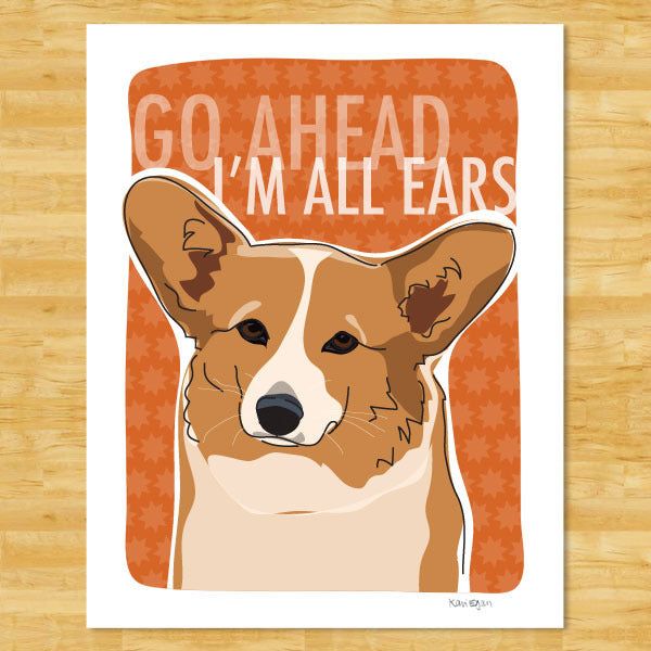 Corgi Art Print