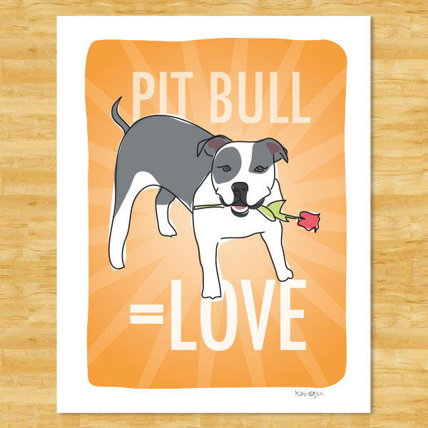 Pit Bull Art Print