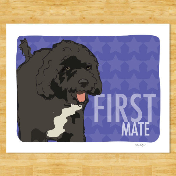 Portuguese Water Dog Art Print