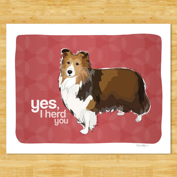 Sheltie Art Print 